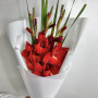 3 красных гладиолуса фото 2